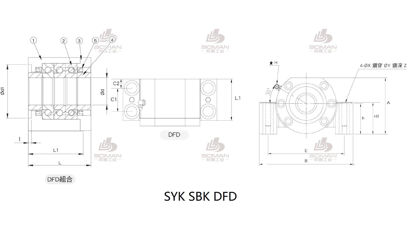 SYK MBA/15-DP syk丝杆固定端和支撑端